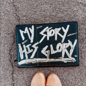 My Glory His Story custom Faith workbook clutch